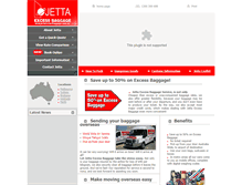 Tablet Screenshot of jettaexcessbaggage.com.au